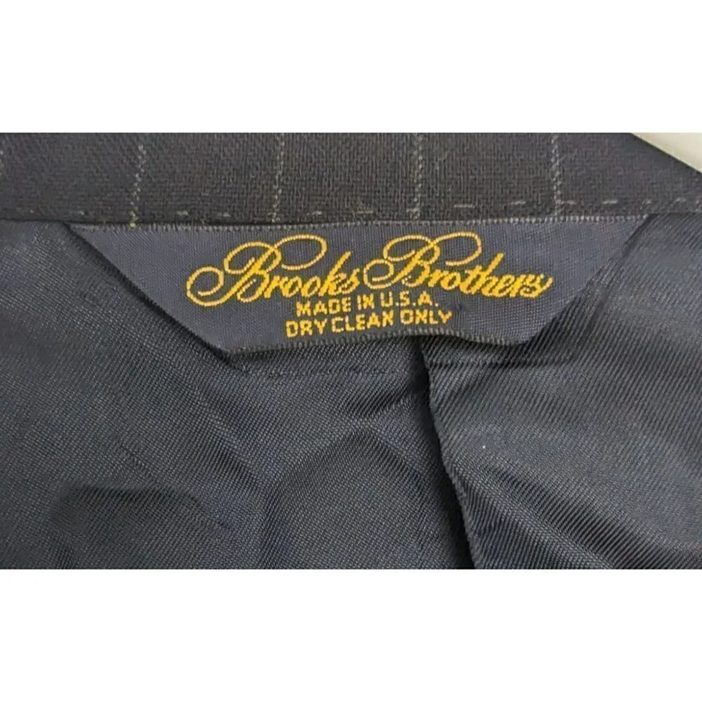 VTG Brooks Brothers Brooksease Sports Coat Blazer Men's 43 Blue Wool USA Made